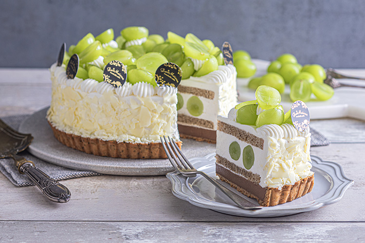 ラ・メゾン アンソレイユターブル 中日ビル店 シャインマスカットのアールグレイショートケーキタルト画像