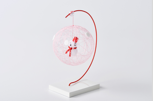 ミニ絹てまり ～スノーマン～