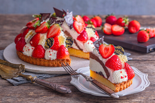 あまおうとミルククリームのタルト