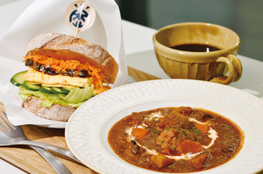 オリジナルデリサンドのランチスープセット/阿波味噌仕立てのブラウンシチュー